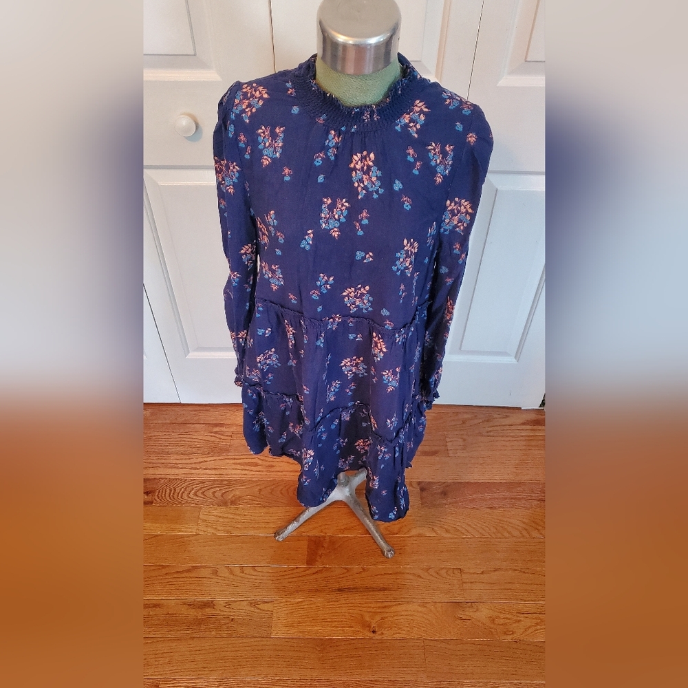 Free People Navy Floral Dress